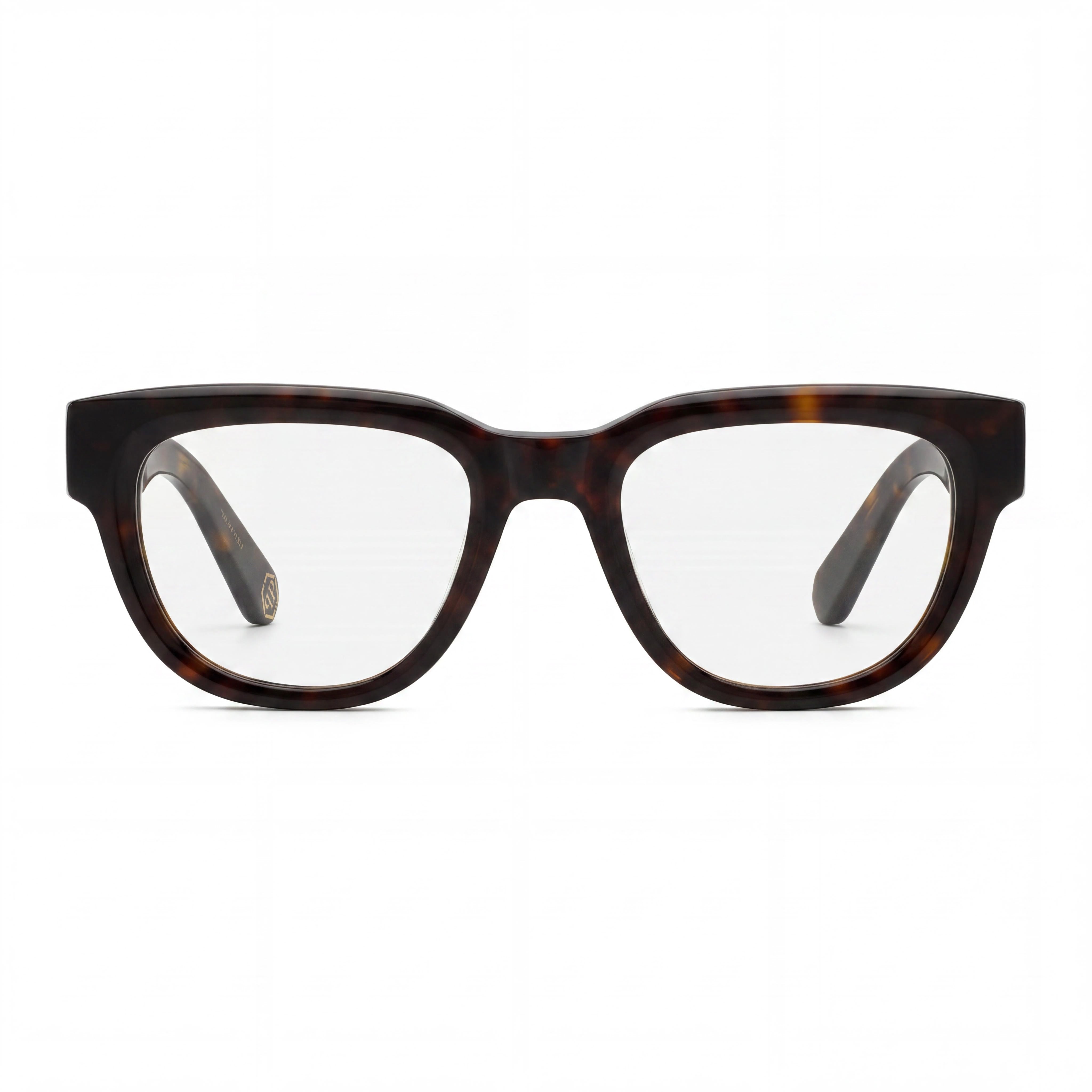 Philipp Plein VPP146M Modern Men’s Pantos Acetate Optical Frames in Havana Dark Bright, Frame Size 51-21-150, Photo 2