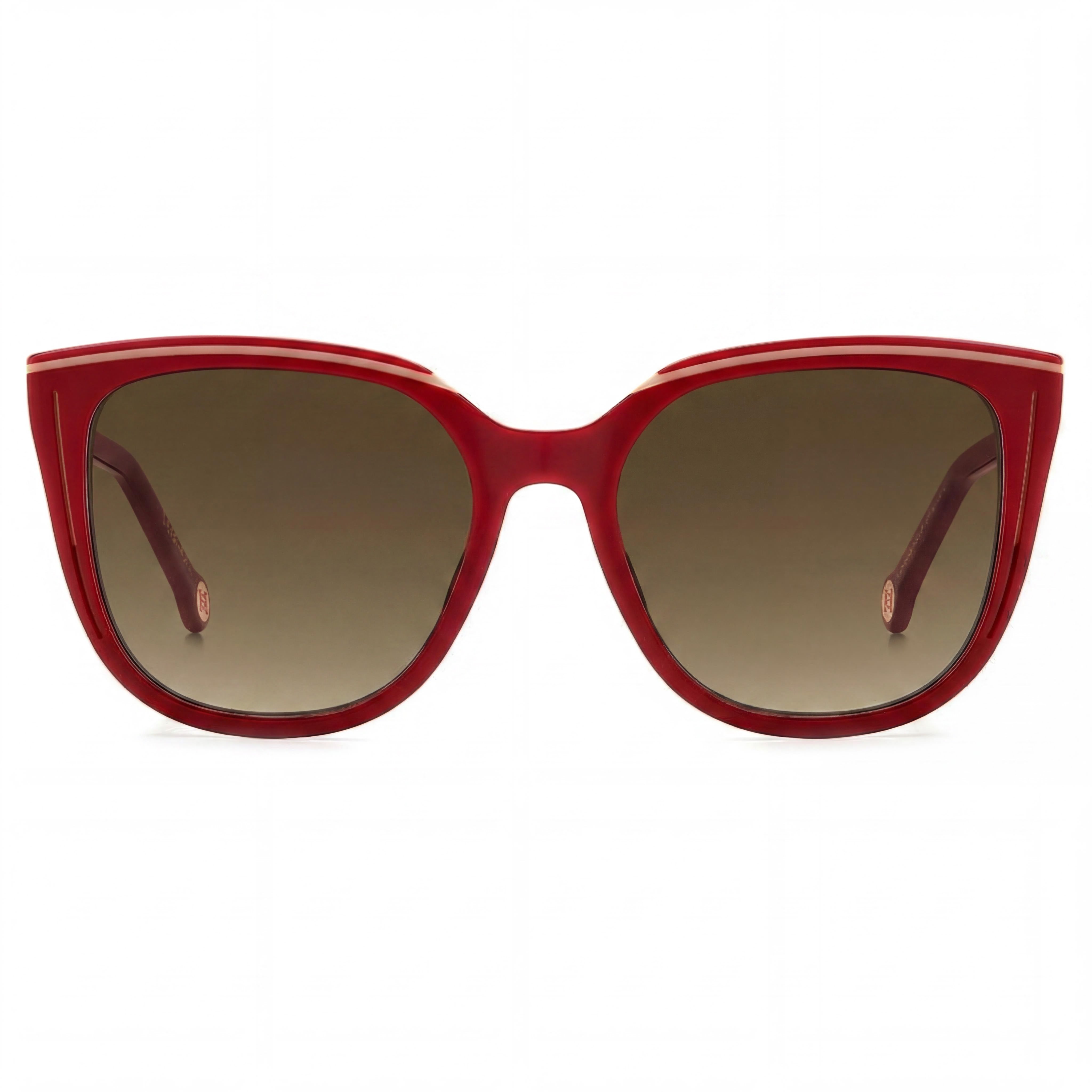 Carolina Herrera Contemporary HER 0144/S Women's Acetate Burgundy Beige Brown Shaded Polycarbonate Lens 53mm Sunglasses, Photo 2
