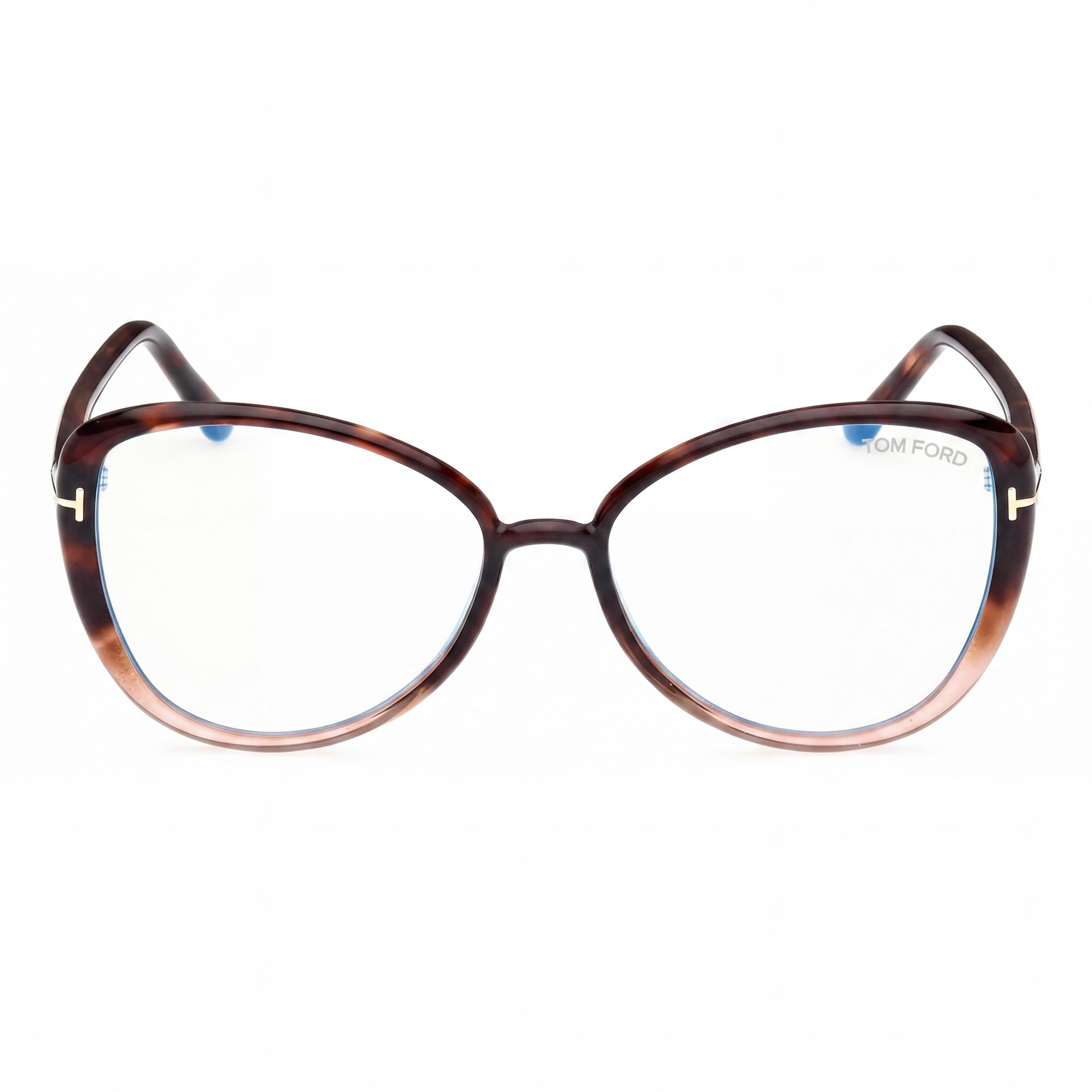 Tom Ford FT5907-B BLUE BLOCK Women's Prescription Ready Plastic/Polycarbonate Optical Frames Havana 55-15-140, Photo 2