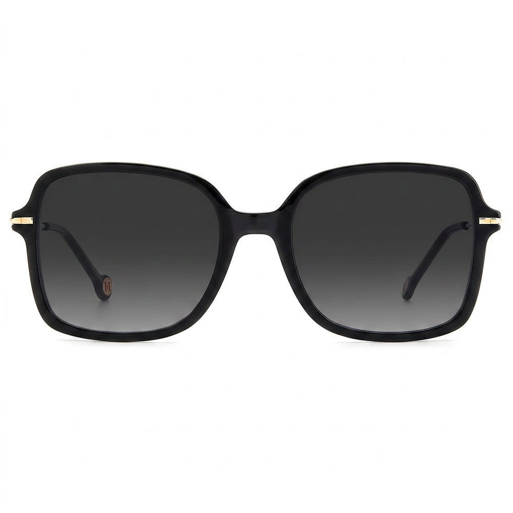Gafas de sol clásicas Carolina Herrera de mujer con protección UV en plástico negro y cristales grises oscuros de 55 mm