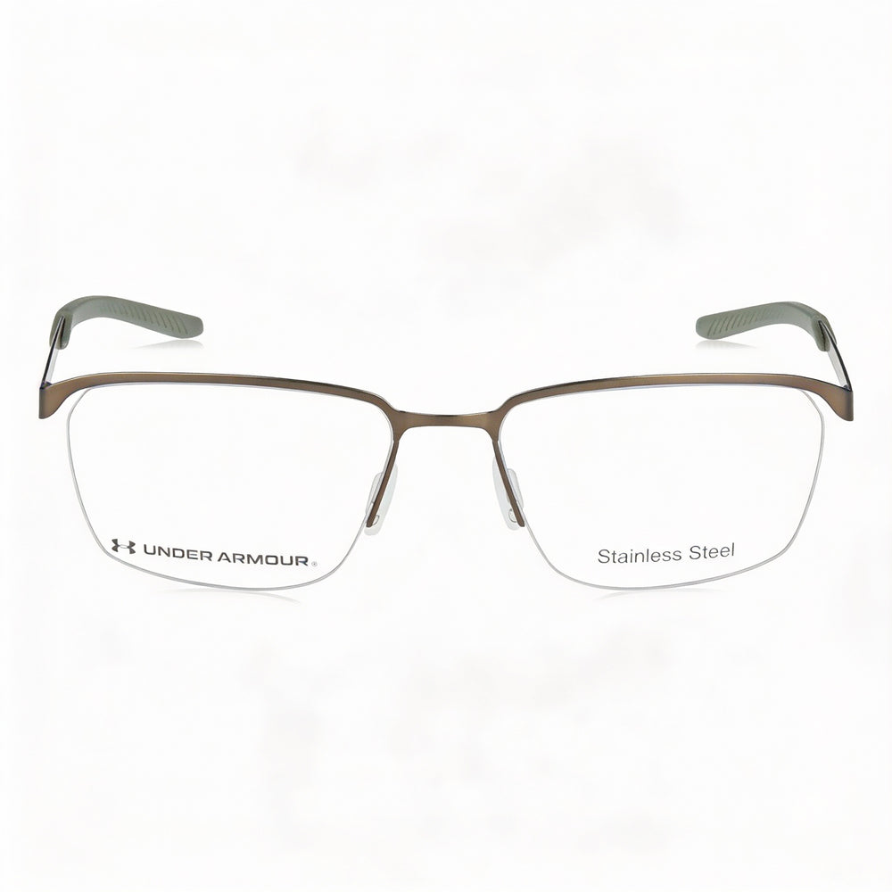 Under Armour Casual Men's Sporty Full Coverage Sunglasses with Alloy Steel Frame and Grey Brown Polycarbonate Lenses 54mm