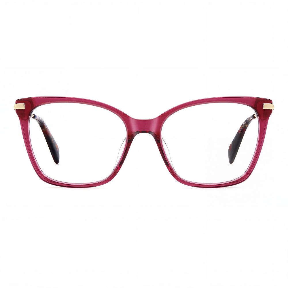 kate spade new york Monturas ópticas casuales de material compuesto de acero inoxidable rojo para mujer 52-16-140
