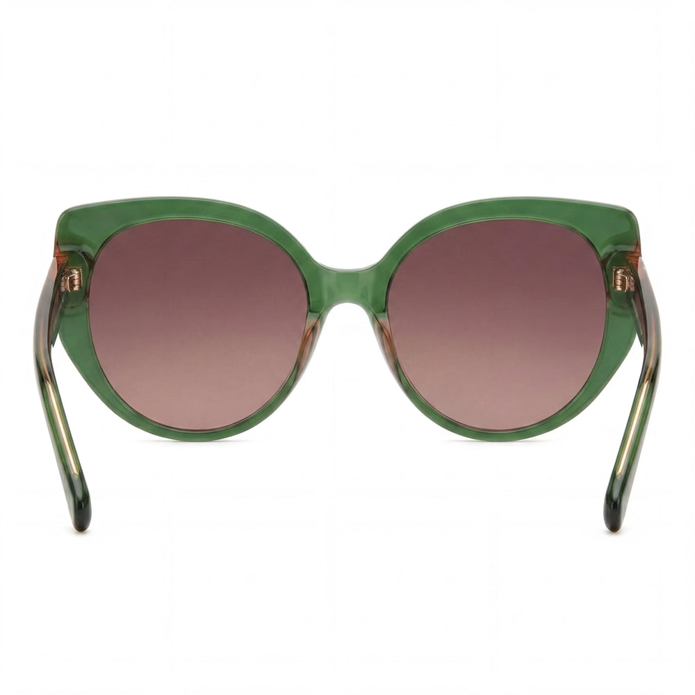 kate spade new york Gafas de Sol Casuales para Mujer Verdes-Rosas Montura Ecológica Lentes Rosas de Doble Tono No Polarizadas 55mm