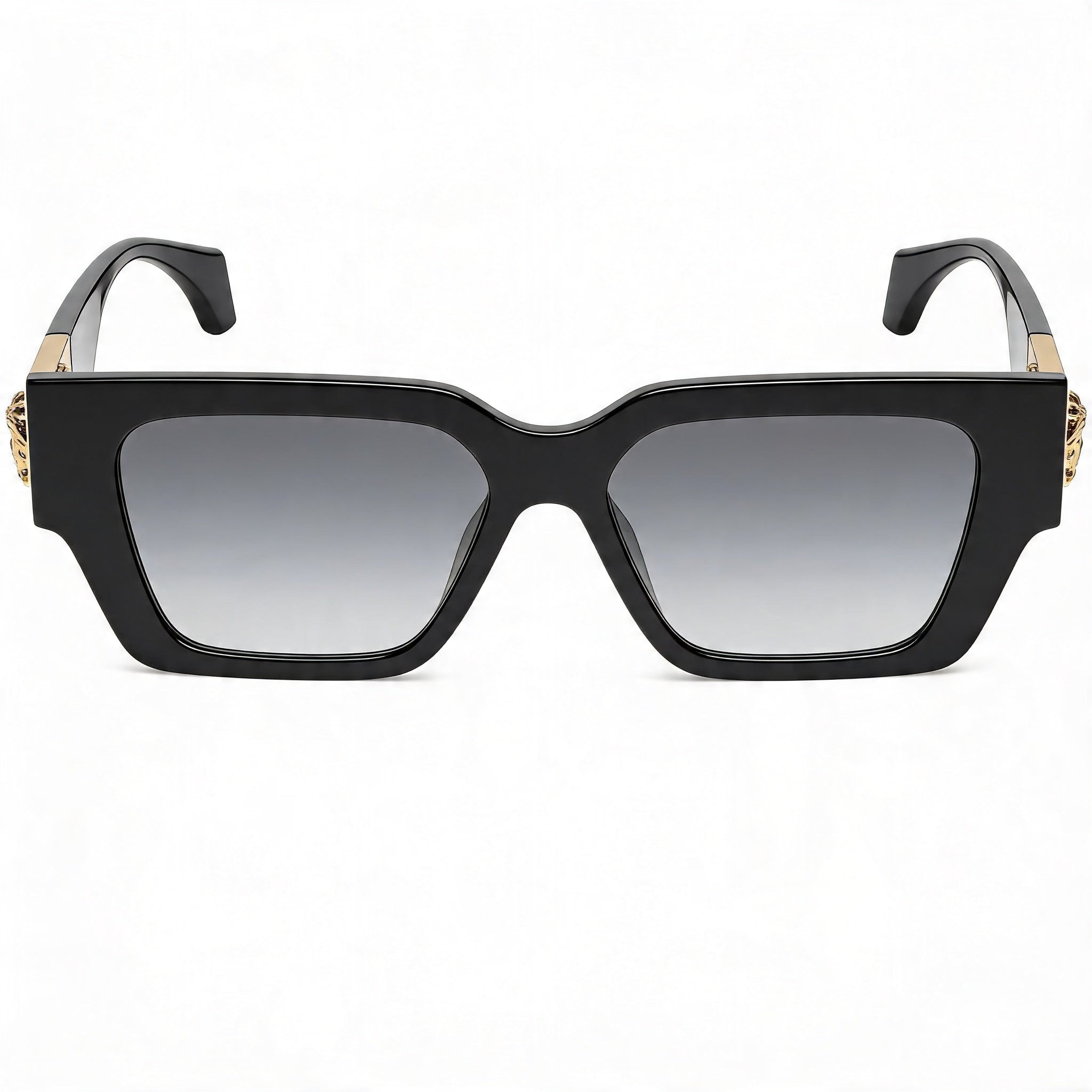 Gafas de sol inyectadas negras clásicas Versace para mujer 53 mm, Photo 1