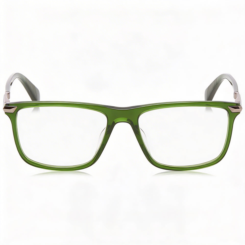 Gafas de sol modernas Rag & Bone para mujer con montura verde fabricada en acetato y lentes verdes fabricadas en policarbonato.