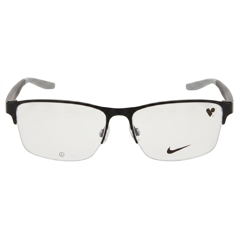 Nike Modern Unisex Metal Frame Satin Black Matte Black with Polycarbonate Satin Black Matte Black 55mm