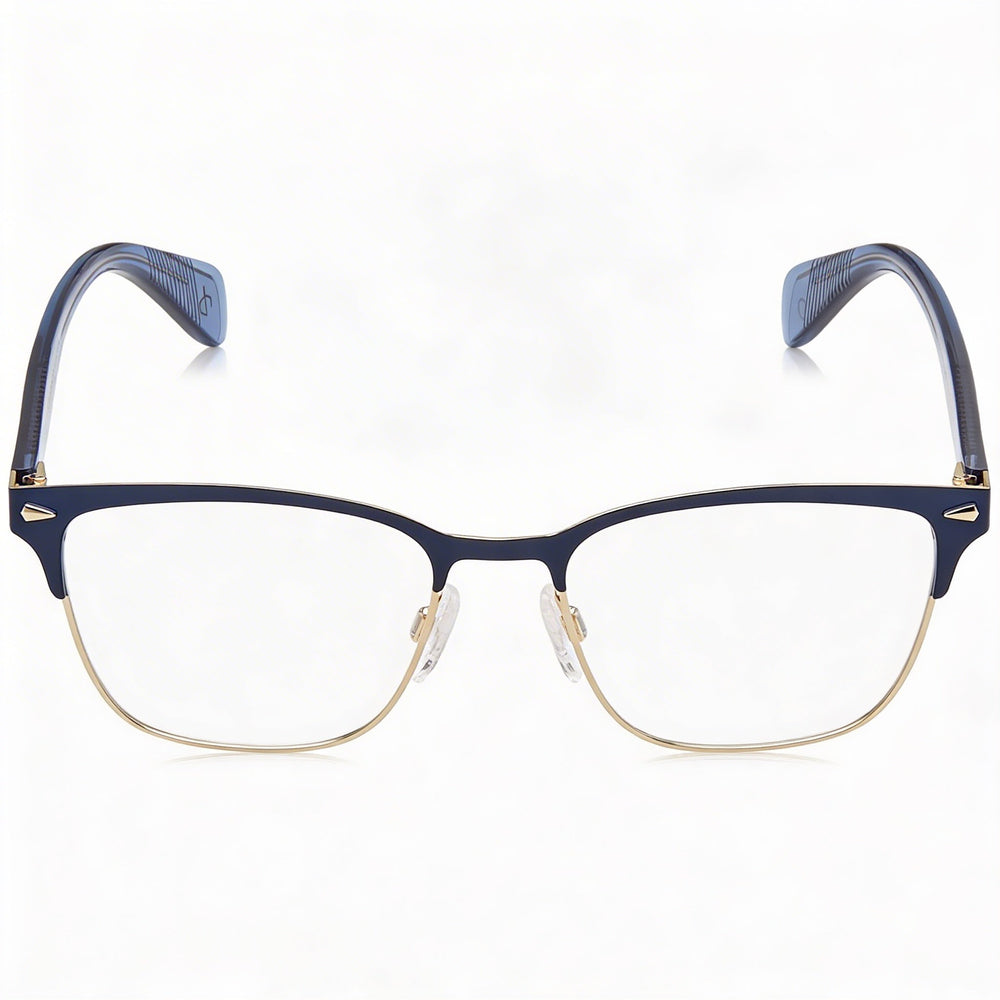 Gafas de sol Rag & Bone Modern para mujer con montura de acero de aleación azul y lentes de policarbonato azul (51-17-140 mm)