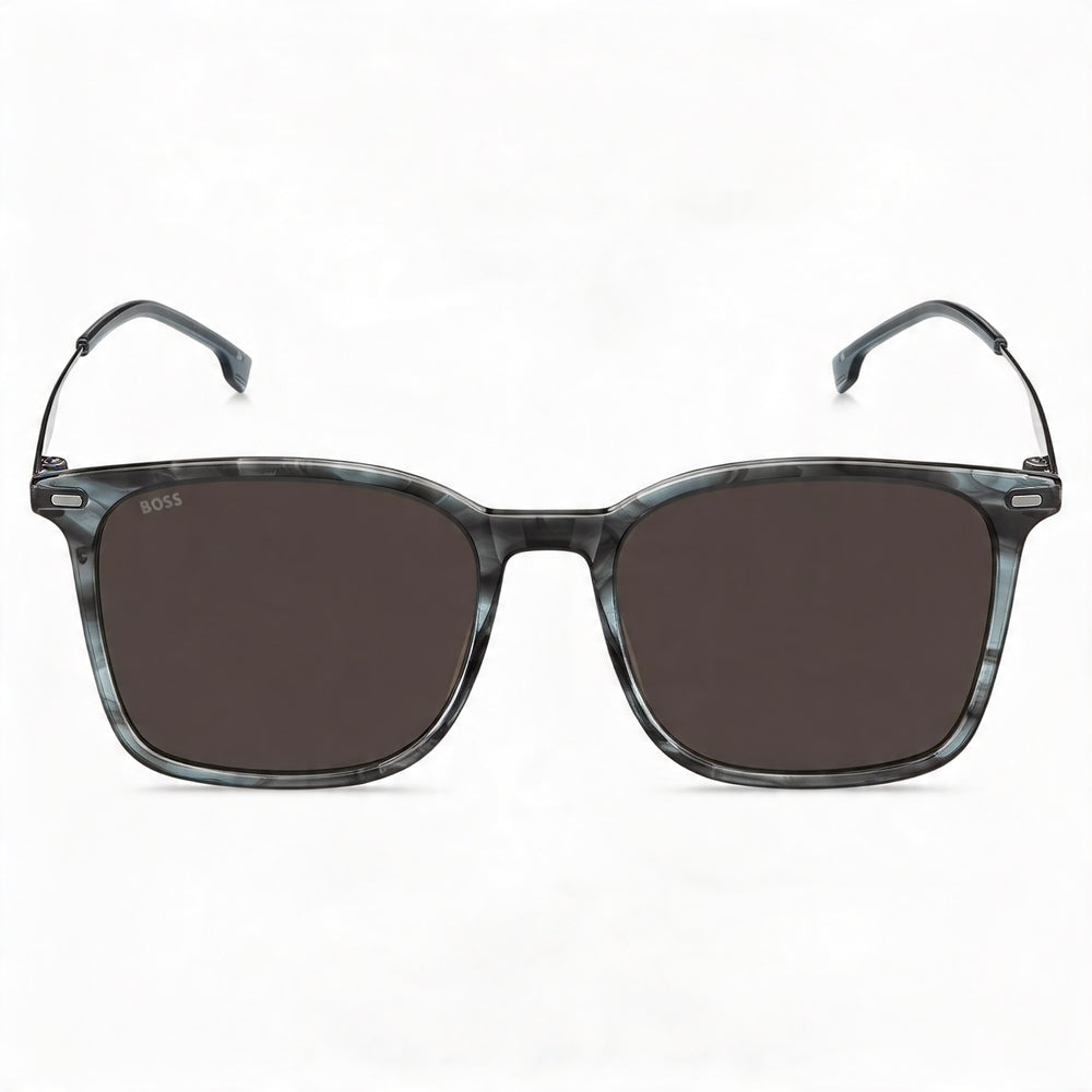 HUGO BOSS BLACK Modern (BOSS 1694/S) Men's Stainless Steel Striped Grey Ruthenium Frame Eyeglasses 54-19mm