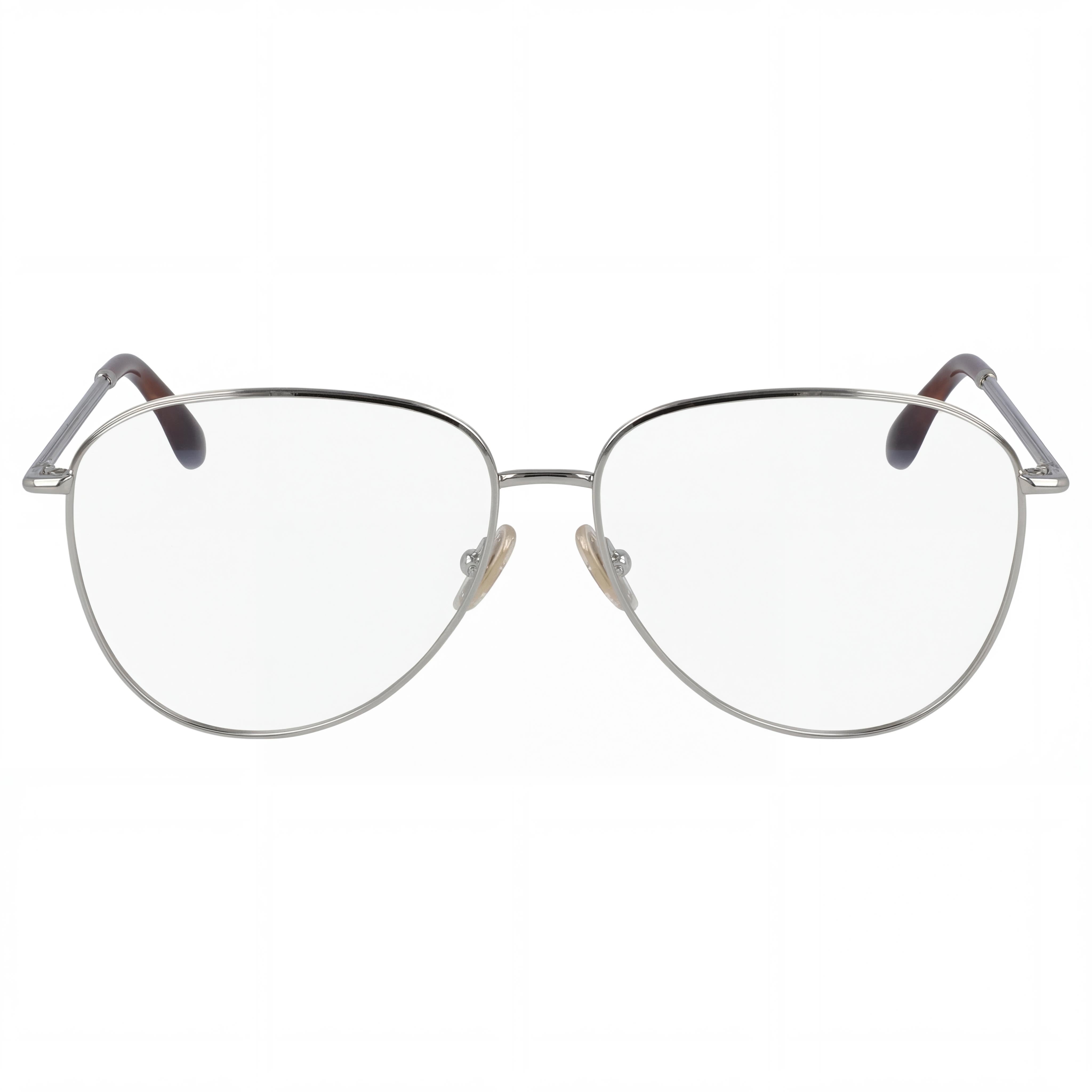 Gafas de sol unisex modernas Victoria Beckham VB2116 con montura de acetato plateado y lentes plateadas, tamaño 57 mm, Photo 2