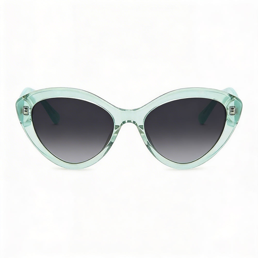 Gafas de sol de acetato teal para mujer Kate Spade New York de temporada con protección UV, gris oscuro sombreado de 55 mm