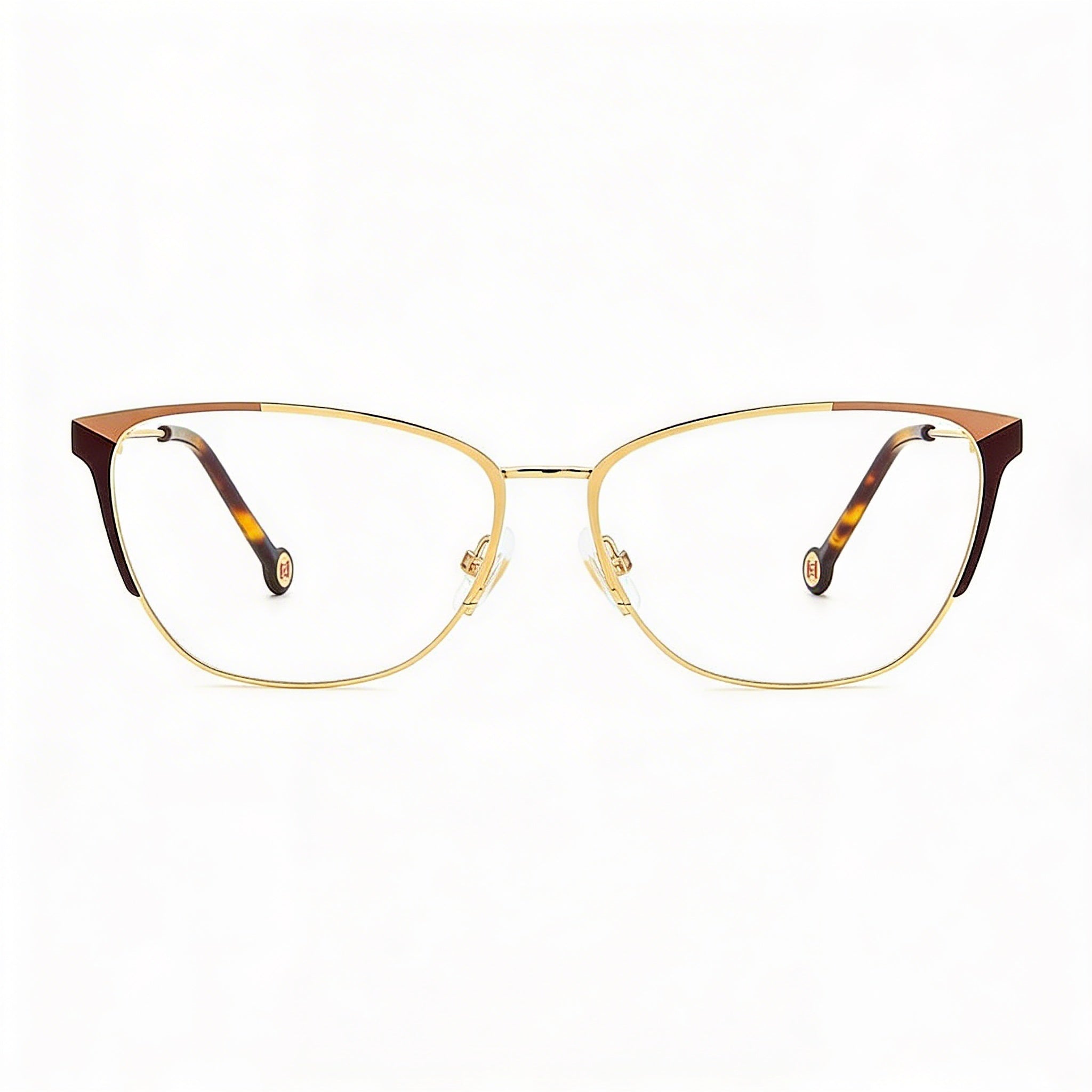 Gafas casuales para mujer Carolina Herrera con montura de acero de aleación dorado-marrón y lentes de policarbonato de 57 mm, Photo 2