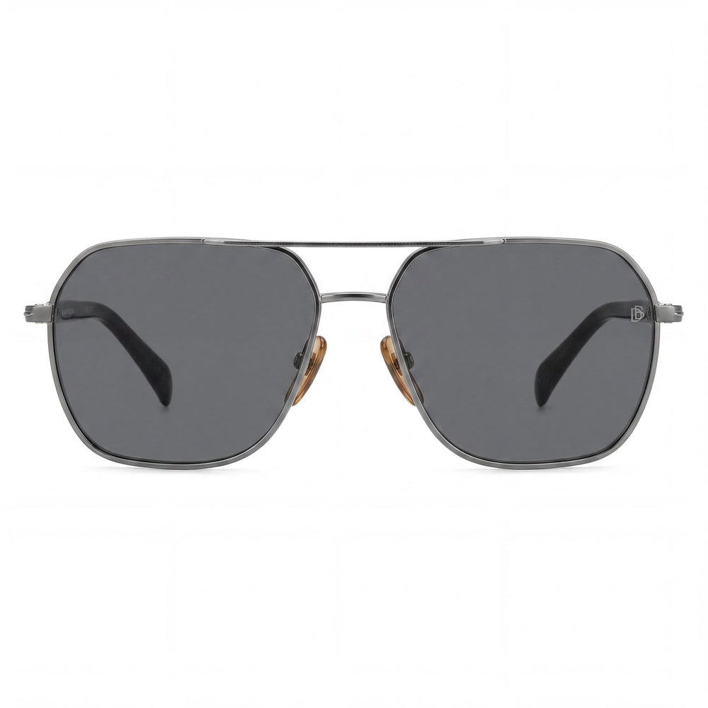 David Beckham Db 1128/G/S Unisex Metal Ruthenium Frame Dark Ruthenium Black Polycarbonate Lens UV 400 Sunglasses 59-16-145