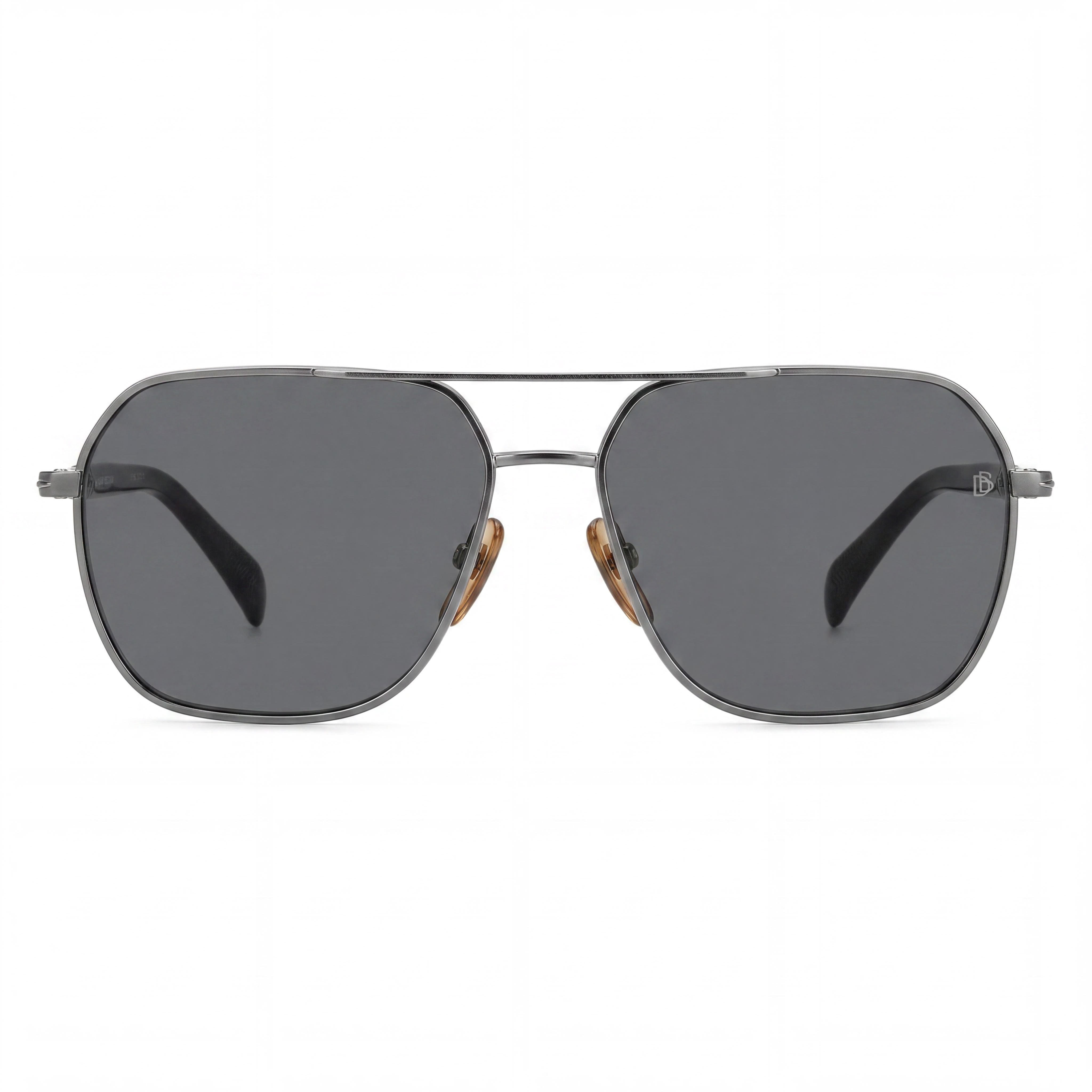 David Beckham Db 1128/G/S Unisex Metal Ruthenium Frame Dark Ruthenium Black Polycarbonate Lens UV 400 Sunglasses 59-16-145, Photo 2
