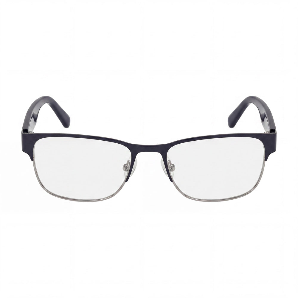 GANT Trendy Unisex Eyeglasses featuring a Shiny Blue Metal Frame with Polycarbonate Lenses, Size 54-18-145