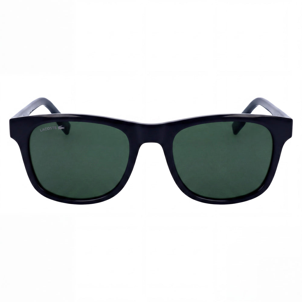 Gafas de sol Lacoste Classic Unisex de acetato negro de 54 mm con lentes verdes sólidas con protección UV