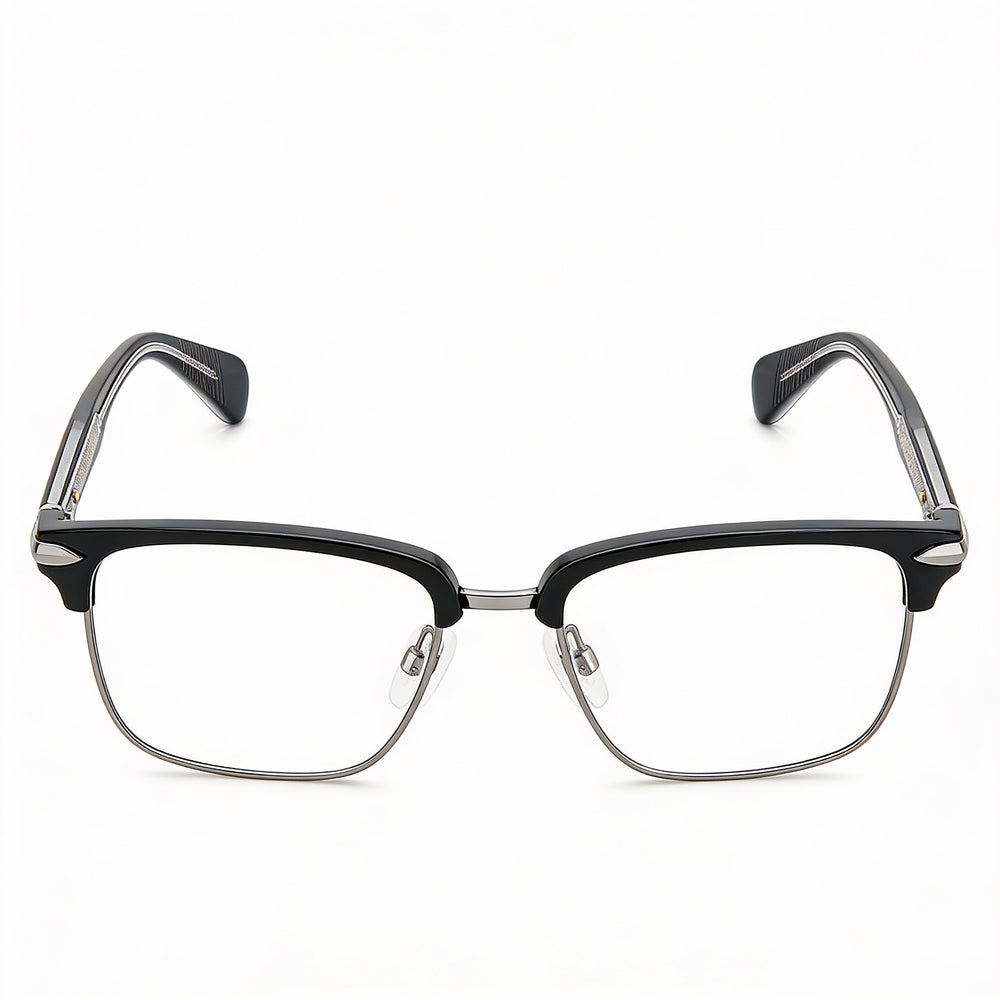 Gafas unisex modernas de acero de aleación negro con montura adaptable a la luz, de Rag &amp; Bone, de 51 mm