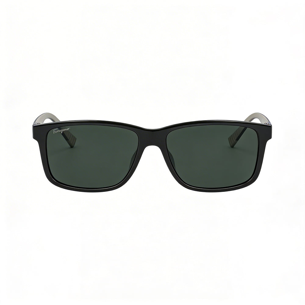 Gafas de sol unisex Ferragamo SF938S de plástico verde oscuro beis de 57 mm