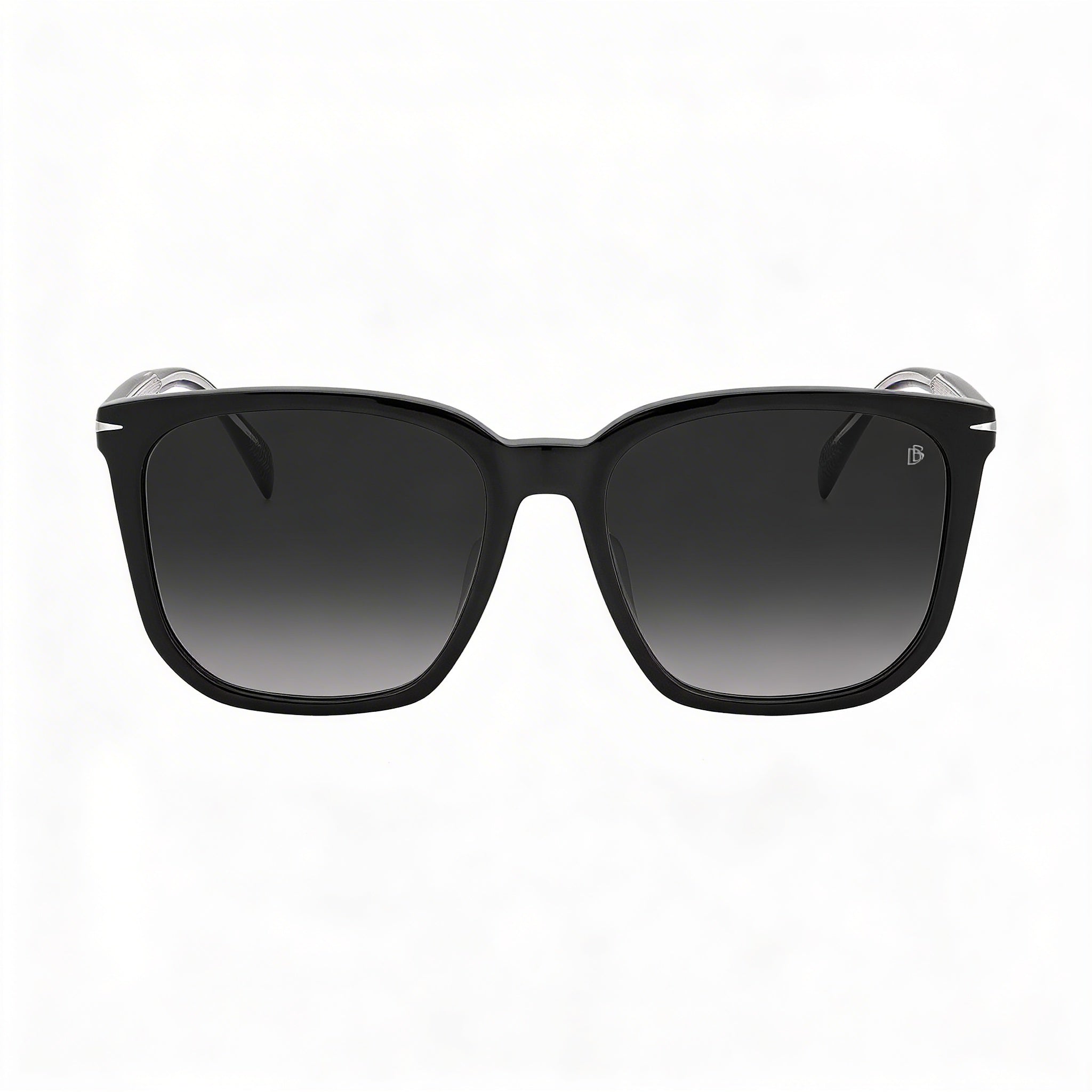 Gafas de sol rectangulares de acetato negro David Beckham Db 1071/F/S para hombre con lentes degradadas gris oscuro, 57 mm, Photo 2