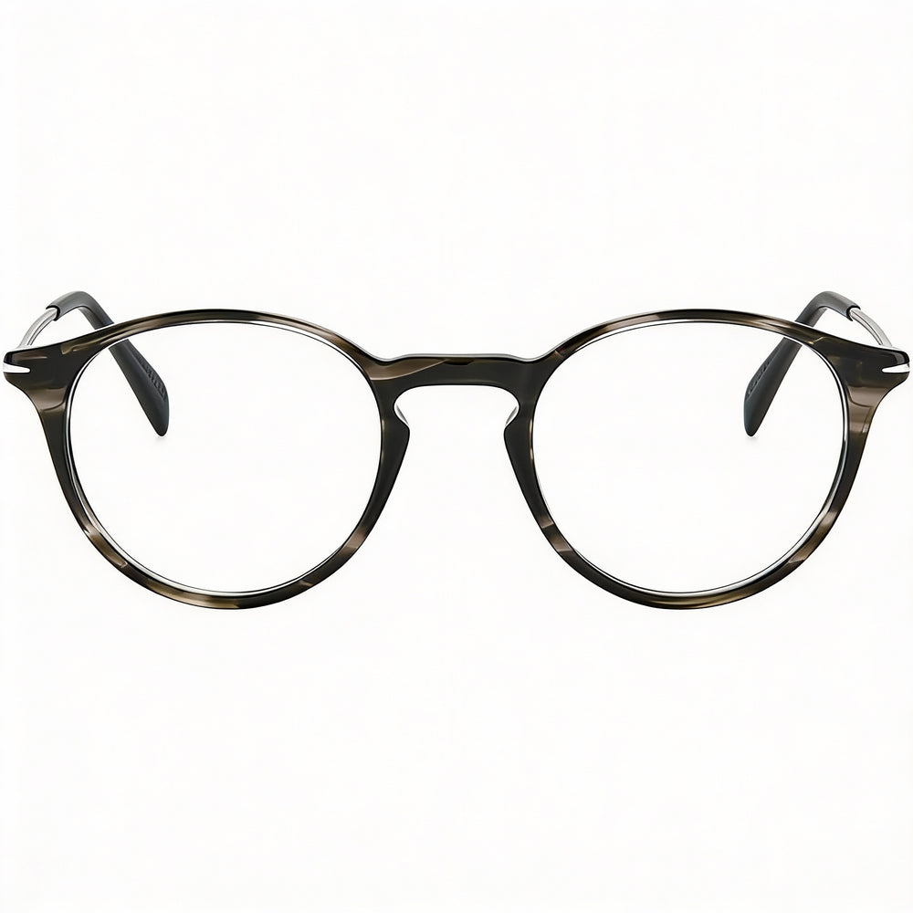 David Beckham Db 1049 Eyeglasses featuring a Grey Horn Plastic Frame with a 48mm Lens Width for Unisex