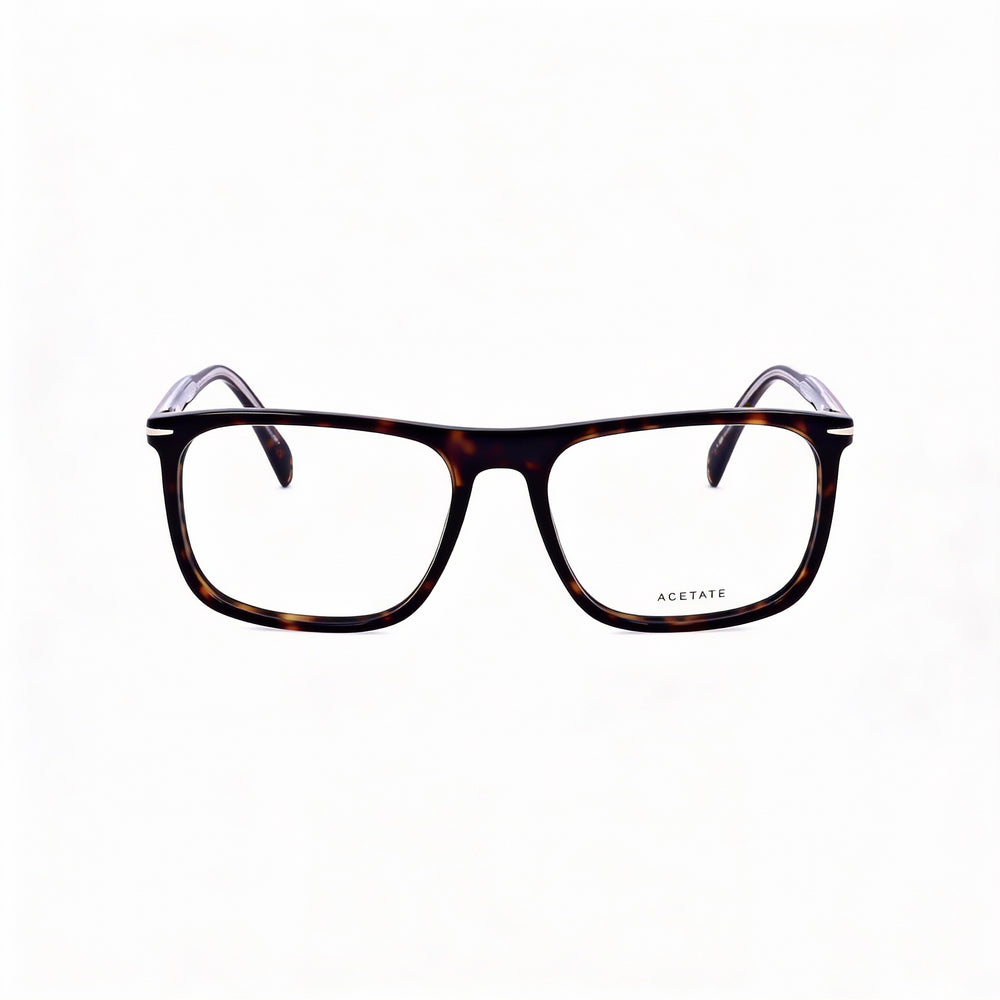 David Beckham Db 1108 Modern Style Acetate Frame with Havana Finish Polycarbonate Lenses Unisex 55-17-150 Eyewear