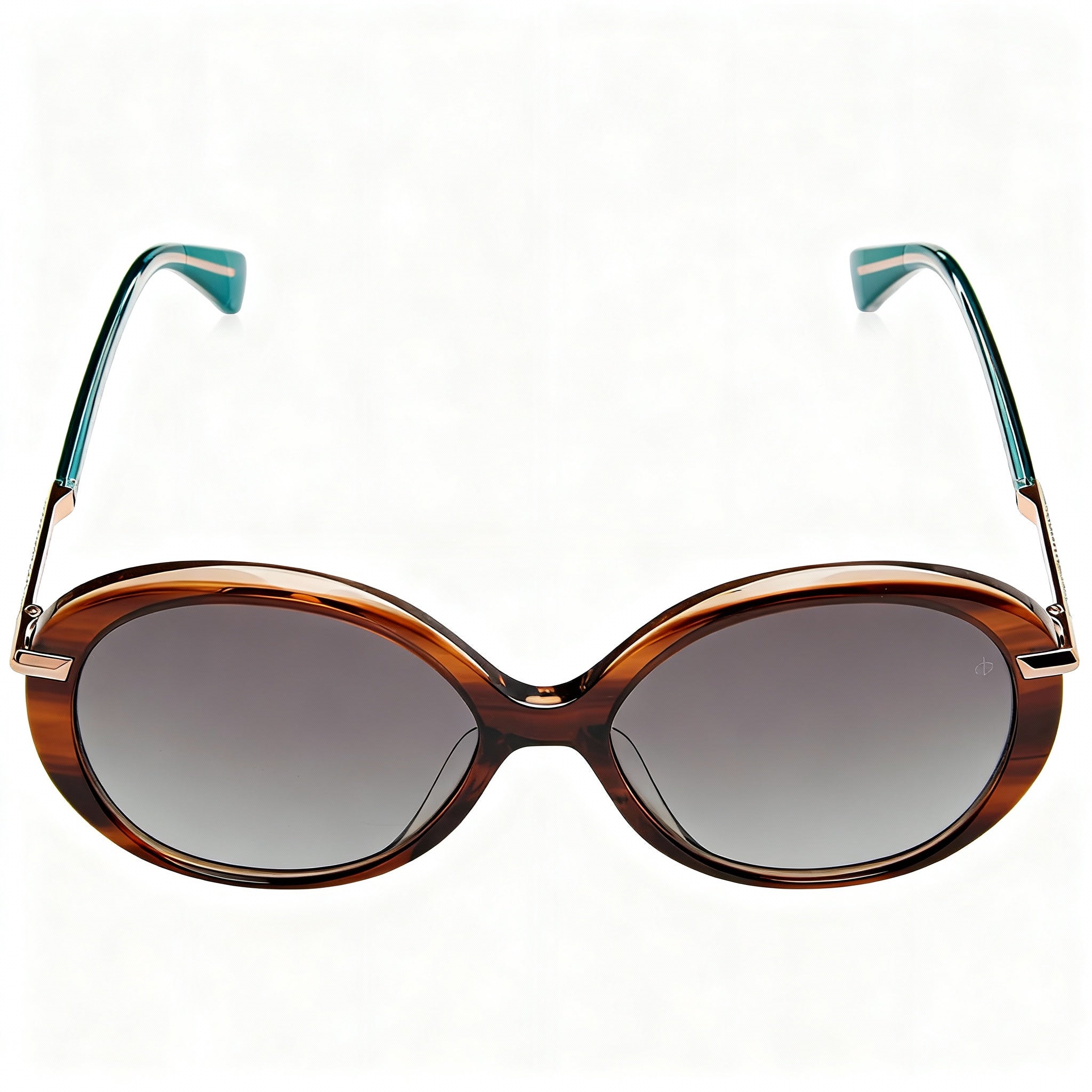 rag & bone Modern Heritage Women's Acetate Brown Horn Grey 56mm UV Protected Non-Polarized Dark Grey Shaded Sunglasses