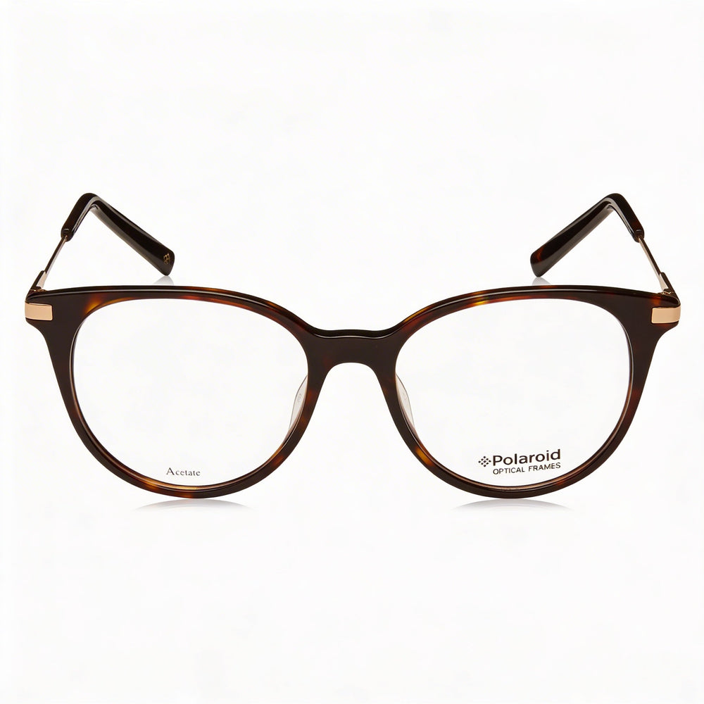 Gafas de sol Polaroid para mujer, ovaladas modificadas, de plástico, graduables, color Dunkel Havana Hell Gold, 49 mm