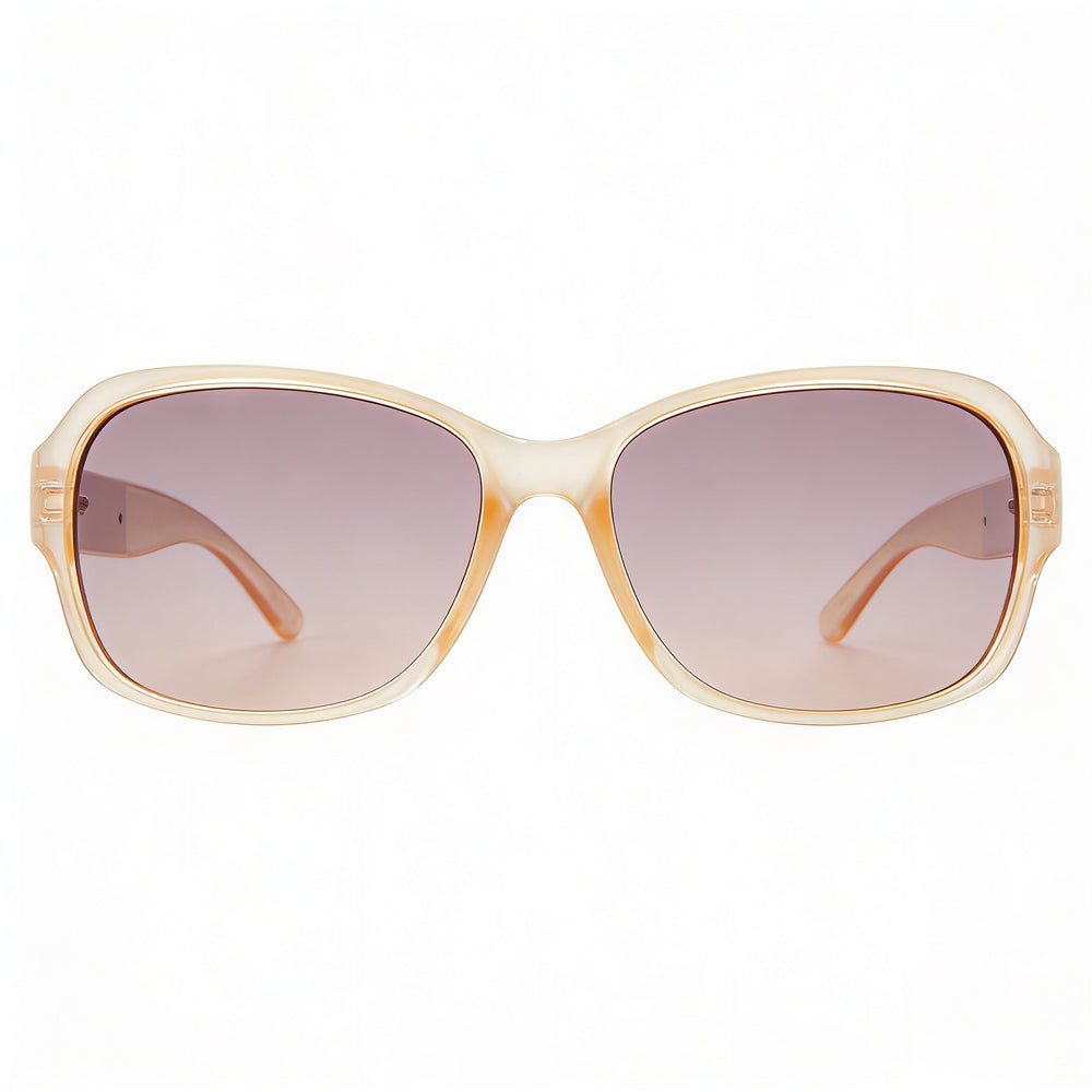 GUESS GF0395 Women's Beige Gradient Smoke Plastic Frame UV Protected Sunglasses, 60mm