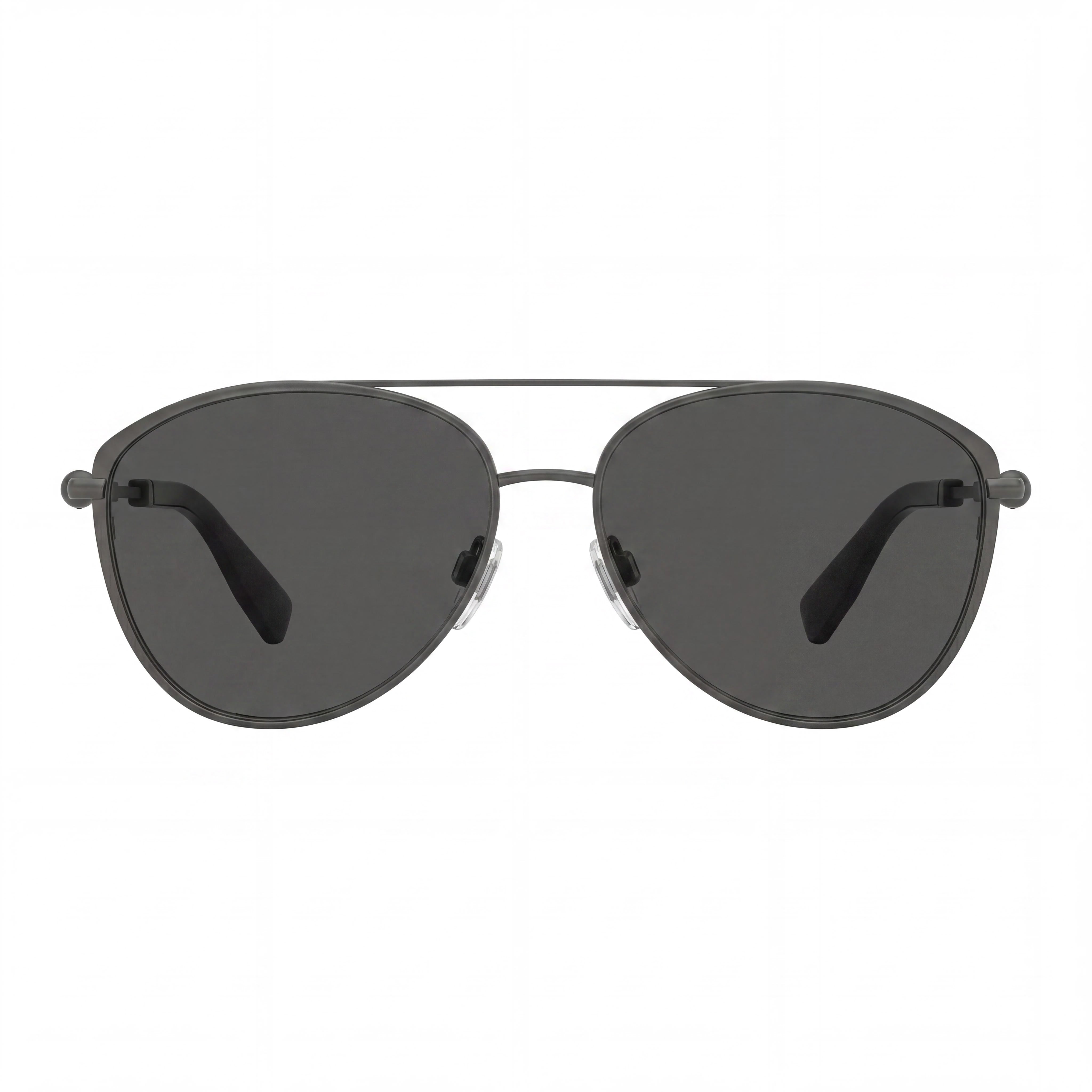 BURBERRY Gafas de sol clásicas unisex con montura de metal gris oscuro, lentes de policarbonato gris oscuro no polarizadas 59 mm, Photo 2