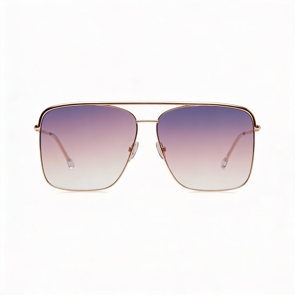 Gafas de sol Isabel Marant Thin Metal Edgy para hombre, de acero inoxidable, montura gris oro rosa, protección UV, 62 mm