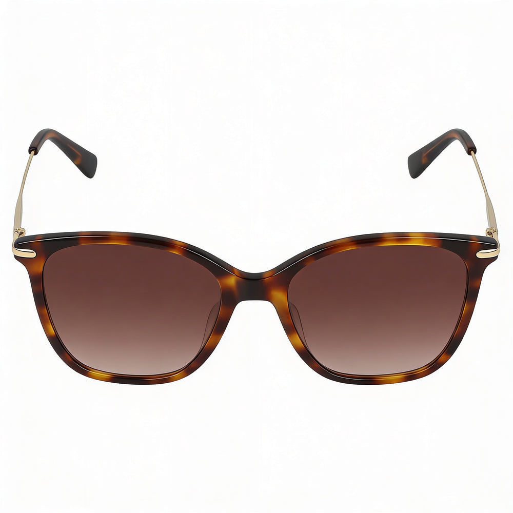 Longchamp Modern Style Unisex Sunglasses with Optyl Frame in Havana, Polycarbonate Lenses, 54mm Lens Width