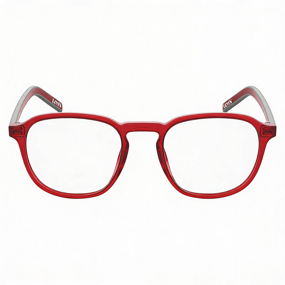 Montura de gafas Levi's Lv 1024 de plástico rojo para mujer, listas para lentes graduadas, lentes de 50mm, puente de 20mm, patillas de 145mm