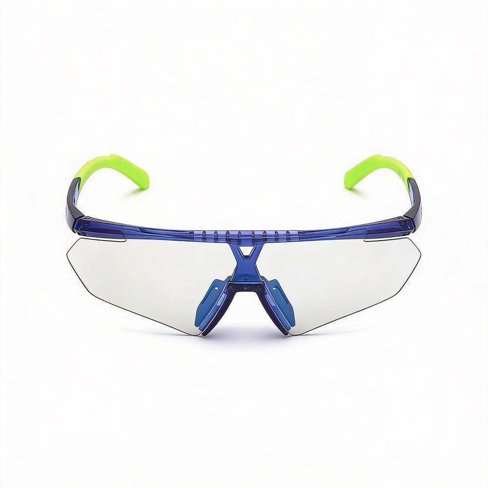 Adidas Contemporary Unisex Lightweight Matte Blue Composite Frame Sunglasses with Blue Mirror Acetate Cellulose UV Protection Lenses 146mm