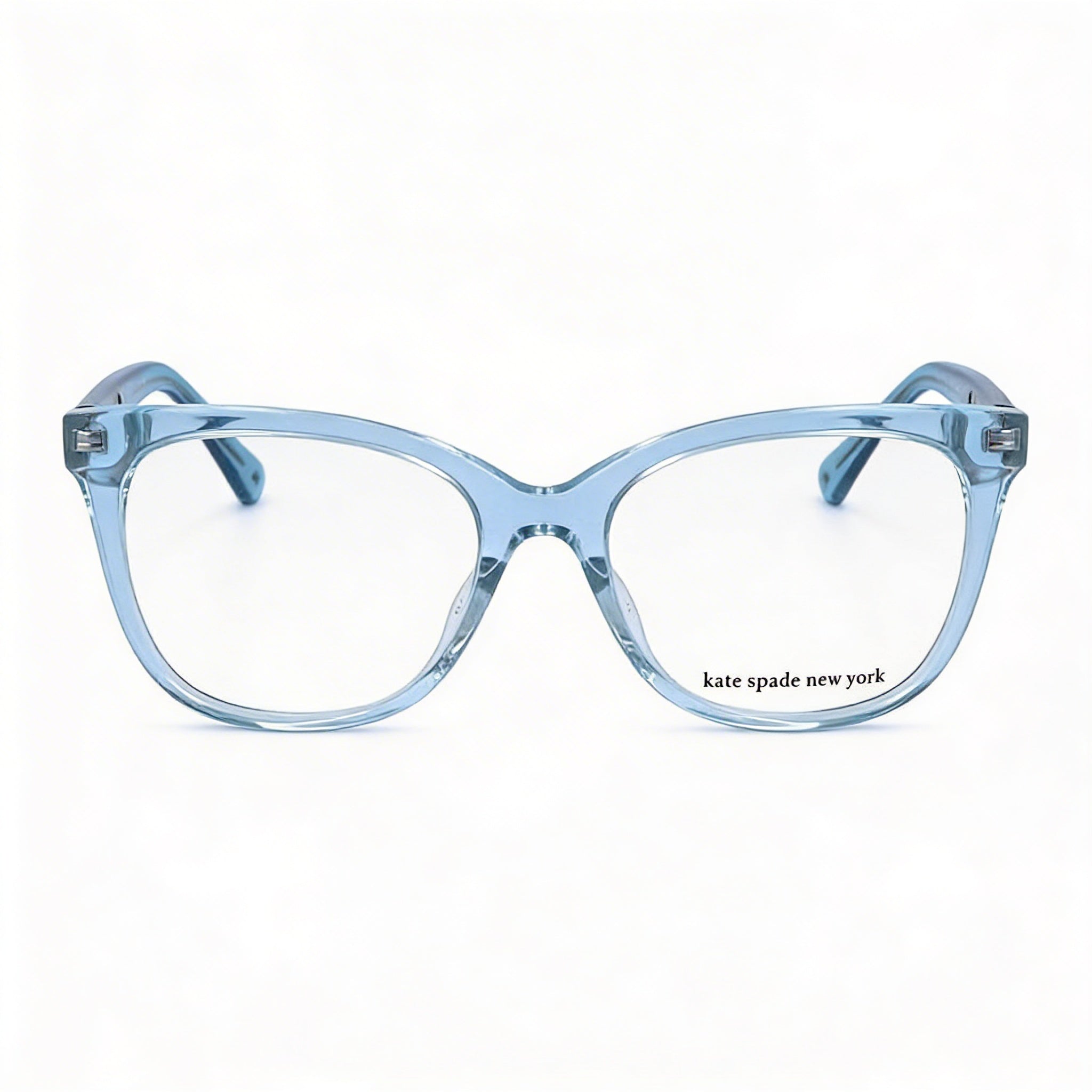 Kate Spade New York Nevaeh PJP 50 Women's Cat Eye Eyeglasses, Modern Transparent Blue Acetate, Transparent Lenses 50mm, Photo 2
