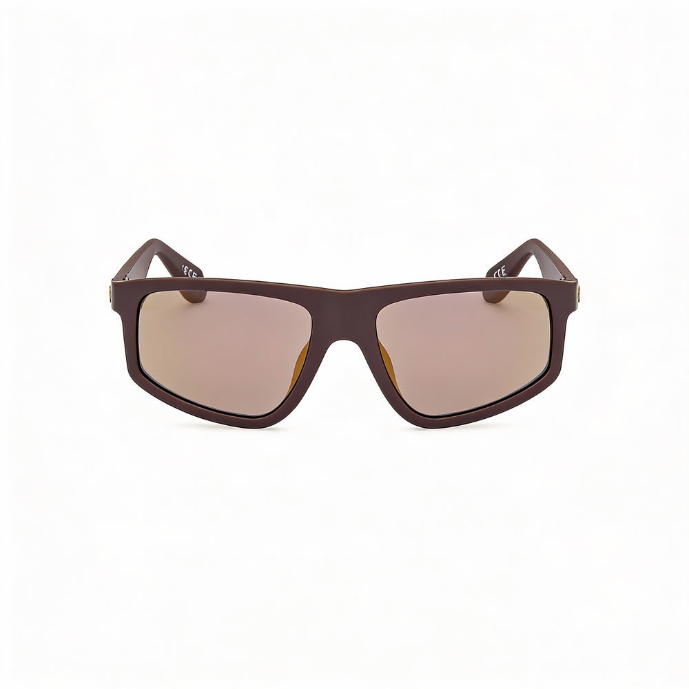 Gafas adidas Originals Or0108 para hombre con montura de plástico marrón oscuro mate y lentes marrones de 55 mm