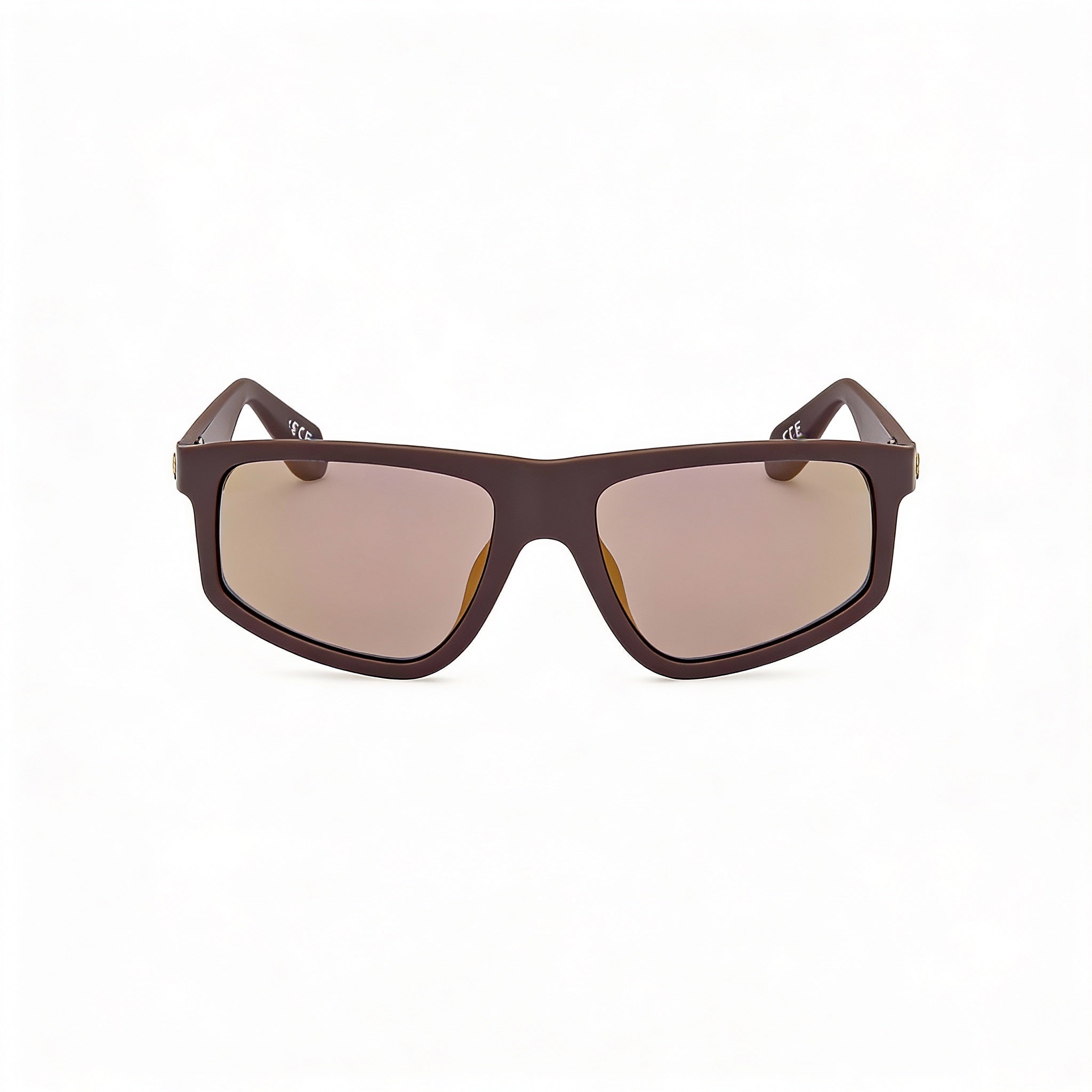adidas Originals Or0108 Men's Eyewear featuring Matte Dark Brown Plastic Frame and Brown Lenses 55mm, Photo 2