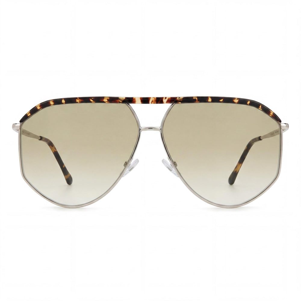 Isabel Marant Gafas de Sol de Mujer con Protección UV de Metal Fino Edgy 64mm, con Montura Metálica Paladio Verde Habana