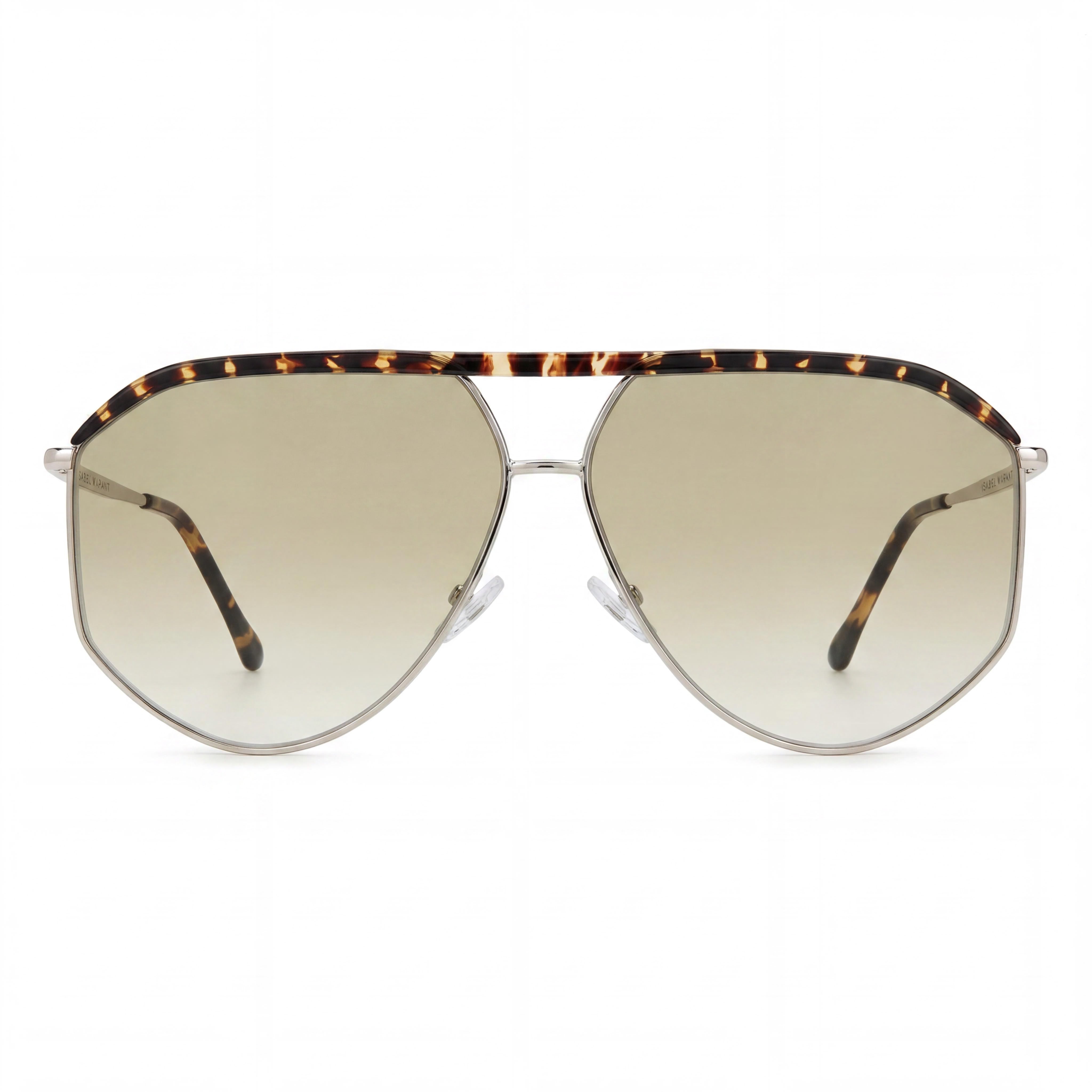 Isabel Marant Gafas de Sol de Mujer con Protección UV de Metal Fino Edgy 64mm, con Montura Metálica Paladio Verde Habana, Photo 2