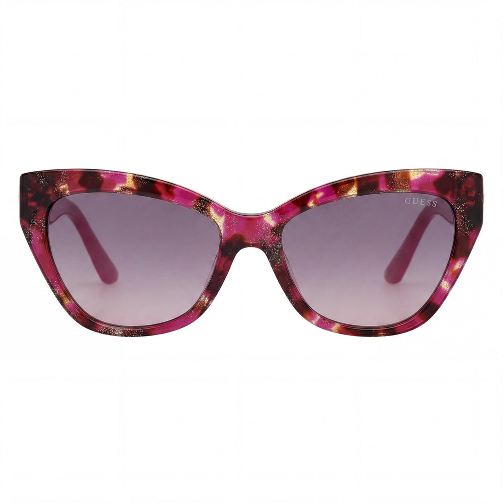 GUESS Gu00204 Gafas de sol de mujer de plástico lila Habana degradado marrón no polarizadas UV 400 55mm