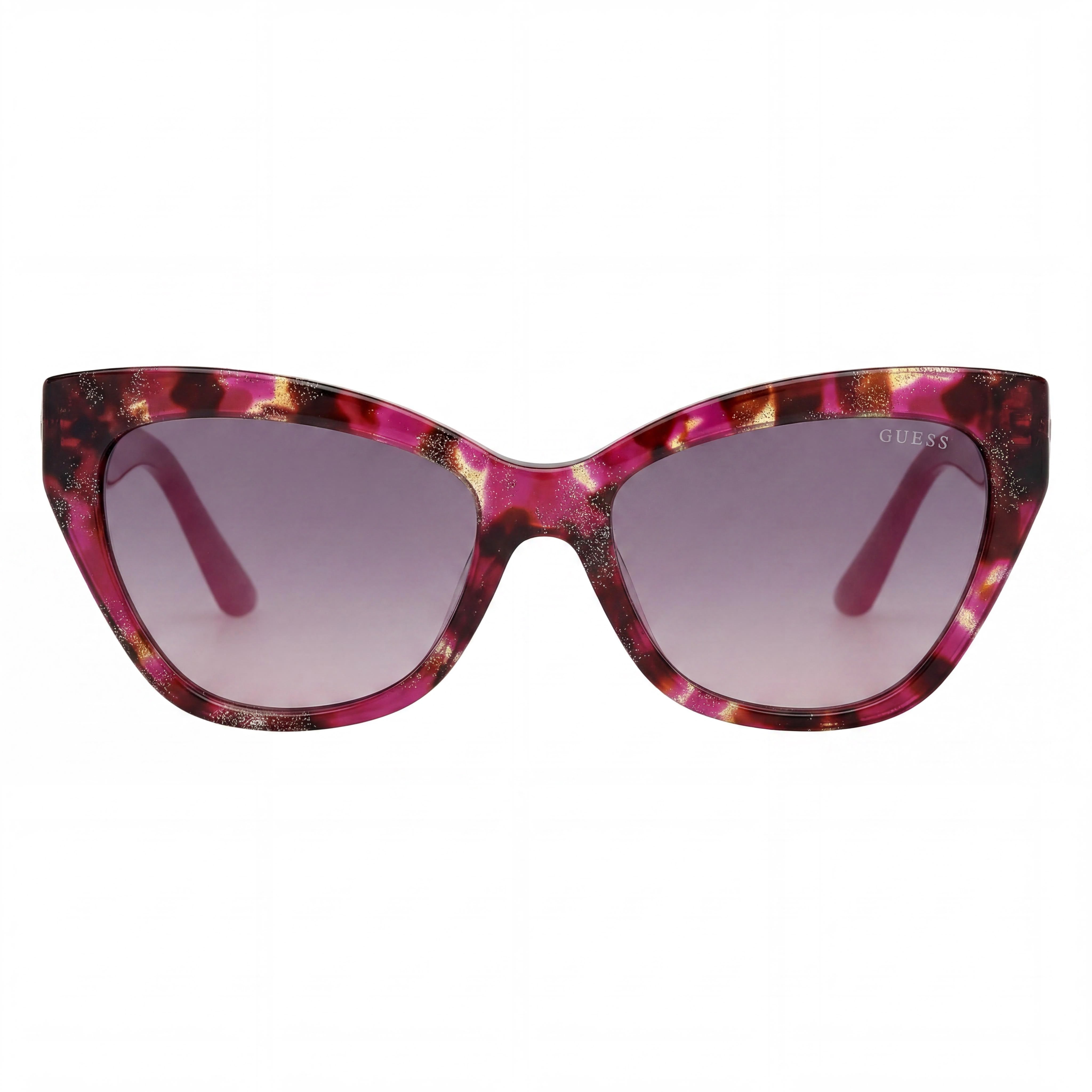 GUESS Gu00204 Women's Plastic Lilac Havana Gradient Brown Non-Polarized UV 400 Sunglasses 55mm, Photo 2