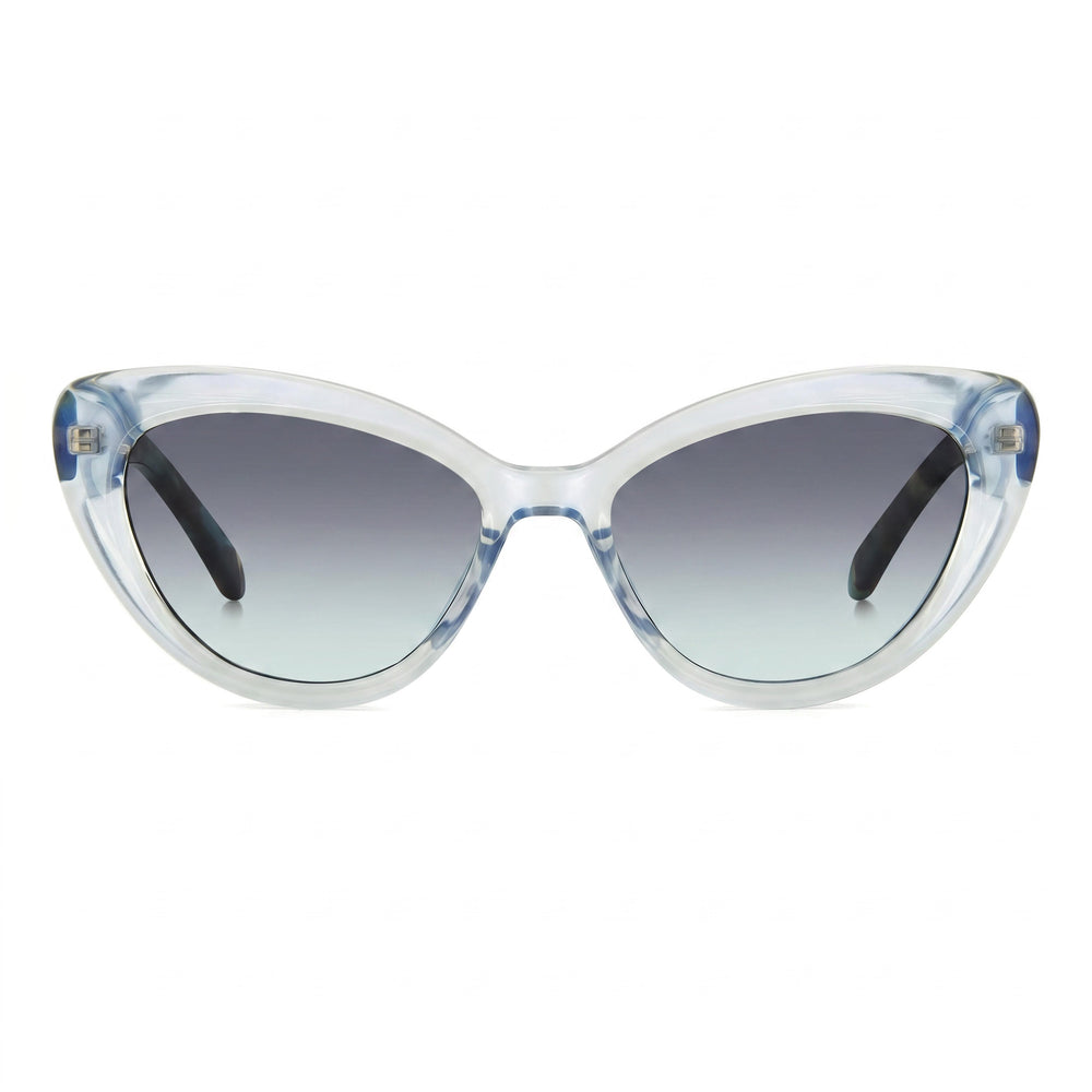 kate spade new york Gafas de sol informales para mujer, montura de ACETATO ECOLÓGICO en verde, lentes gris-verdosas, tamaño 53mm