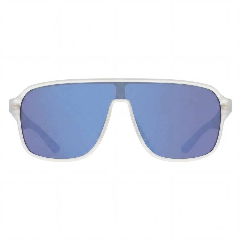 Nike Vintage Flyer Mirrored Unisex Matte Clear Blue Mirror Grey Blue Flash Plastic UV Protection Sunglasses 64-6-145mm
