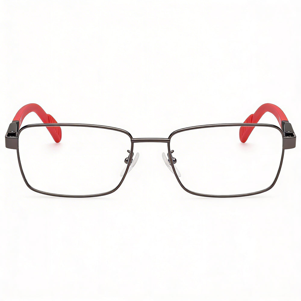 Gafas Adidas Sp5025 para hombre, montura metálica en color plomo mate, lentes de policarbonato transparentes 55-17-140