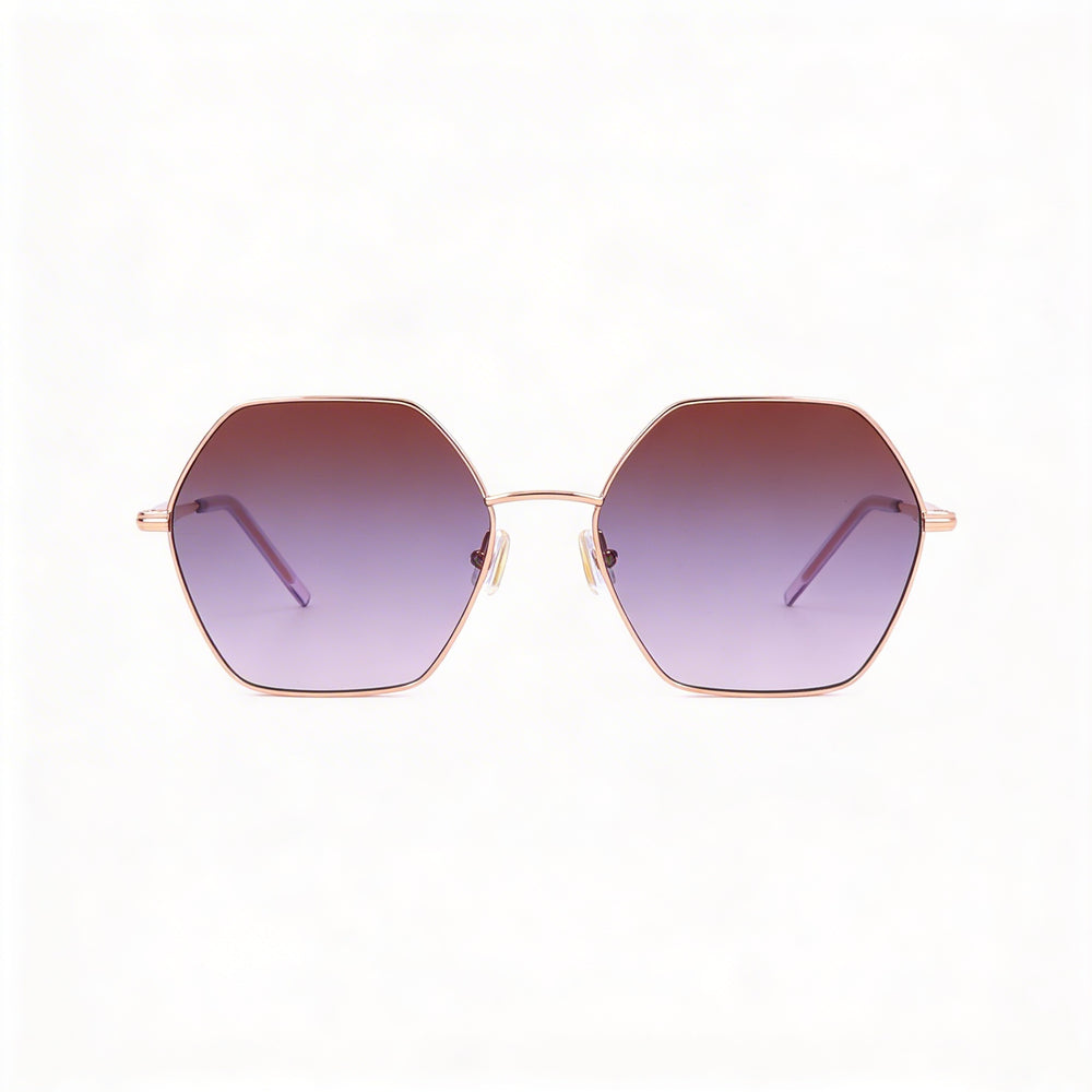 Gafas de sol Hugo Boss Light & Minimal para mujer, con montura metálica ligera en cobre dorado y protección UV, 57 mm