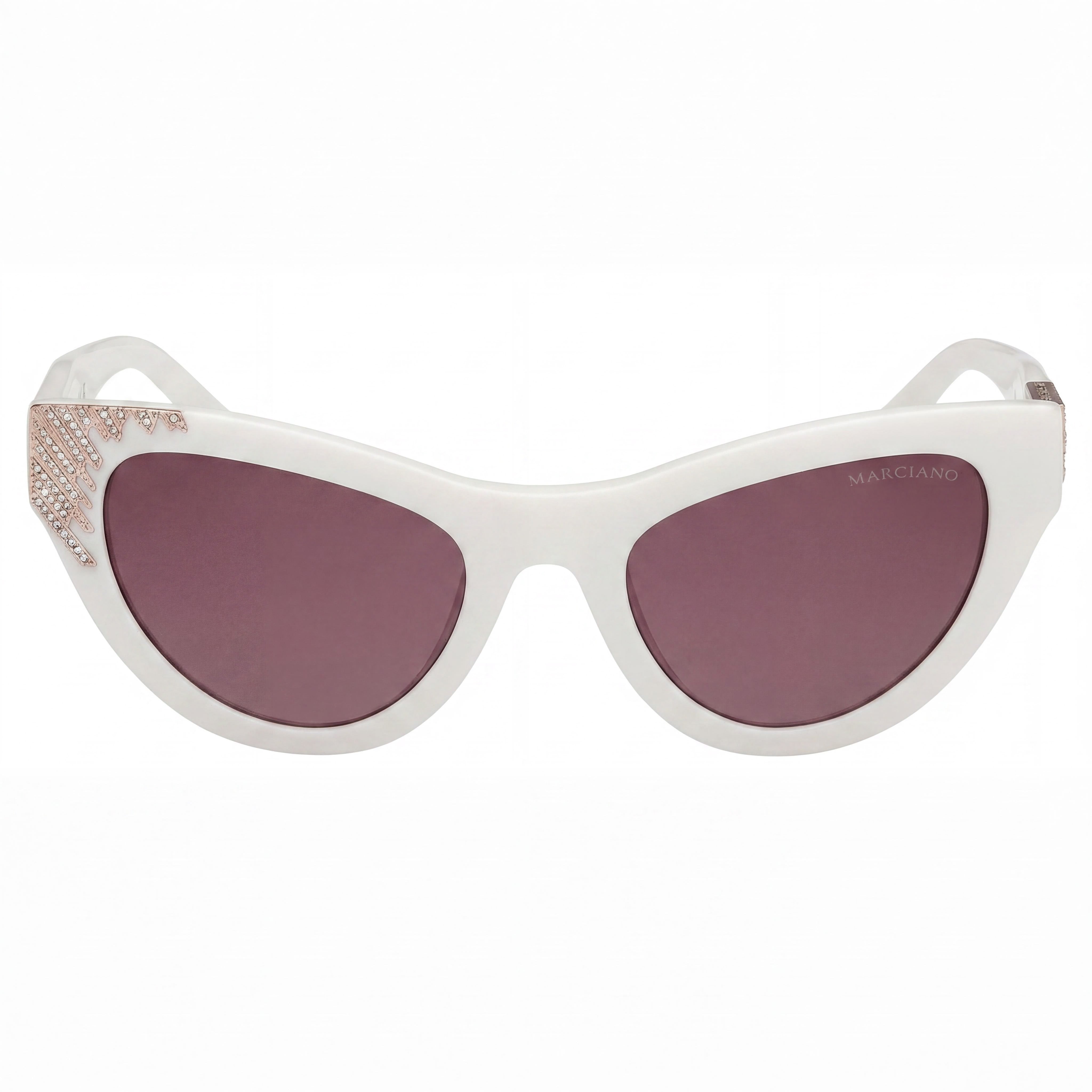 GUESS by Marciano Gm00025 Women's Ivory Plastic Frame Eyewear with Polycarbonate Lenses - Lens 53mm, Bridge 21mm, Temple 140mm, Photo 2
