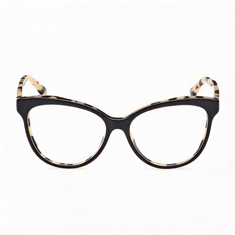 Gafas MaxMara informales con montura de plástico negra para mujer con lentes de plástico transparente 54-15-140