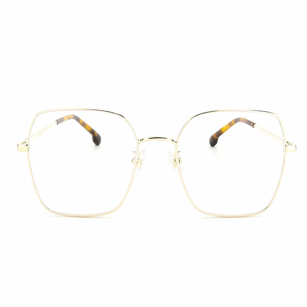 Montura de gafas Carrera 3035 de acero inoxidable color dorado y marfil para mujer, lentes de 53 mm, puente de 140 mm, patillas de 18 mm