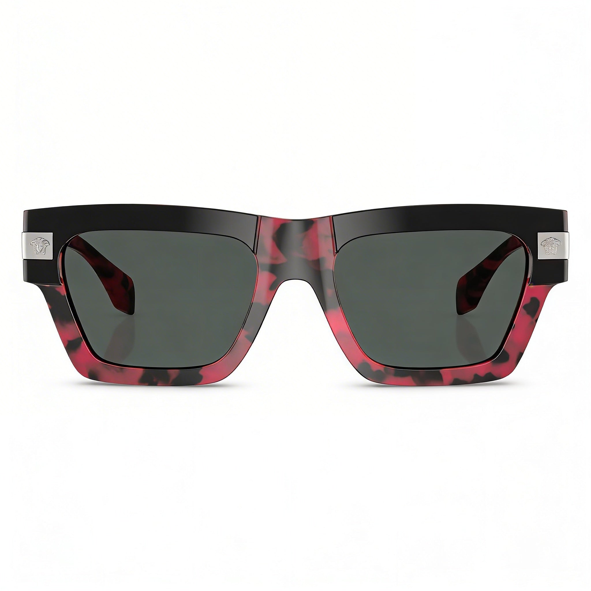 Versace Ve4464f Men's Black Red Havana Acetate UV Protection Sunglasses 55mm, Photo 2