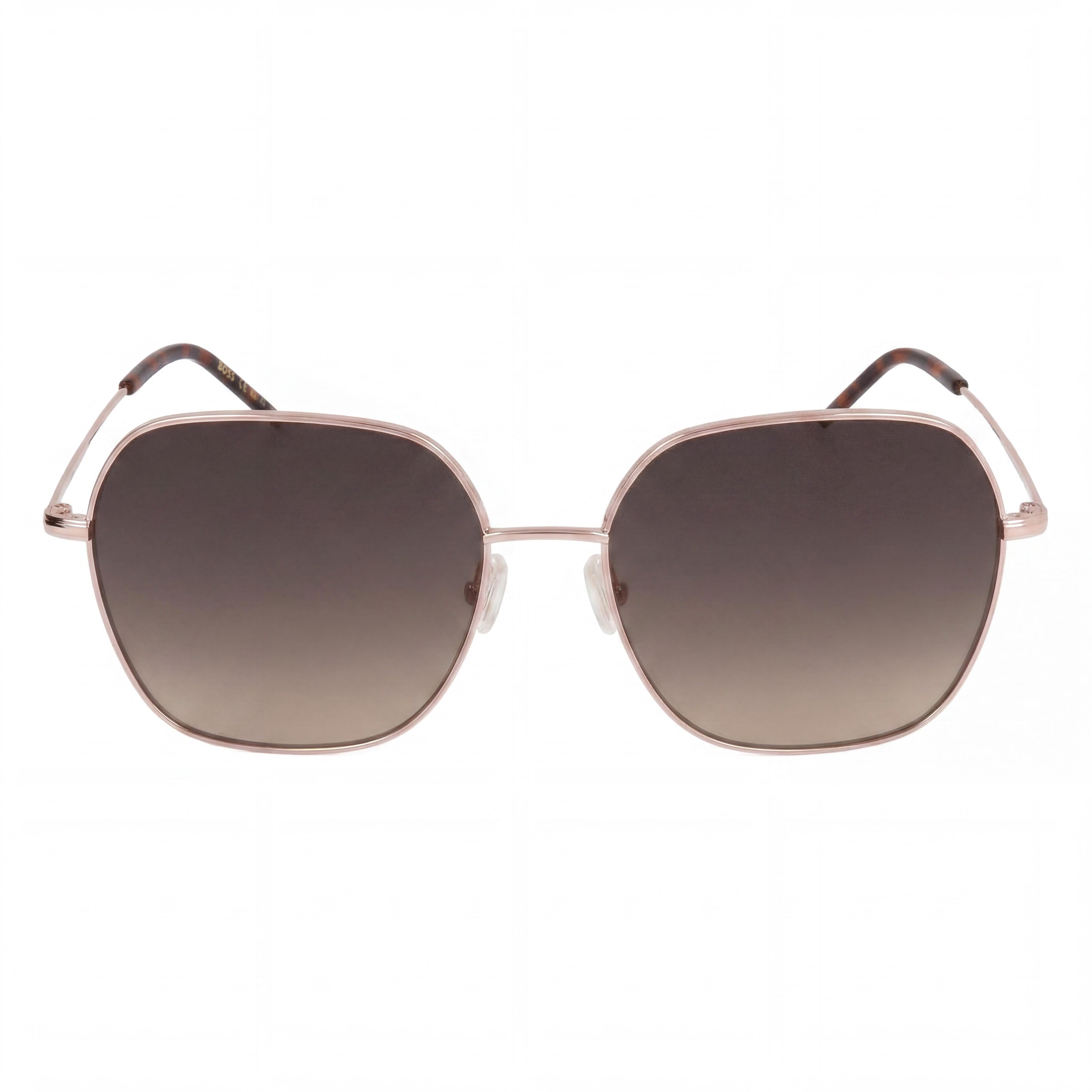 Gafas de sol Hugo Boss casual de mujer con montura de acero inoxidable en cobre dorado y lentes con protección UV de 58 mm, Photo 2