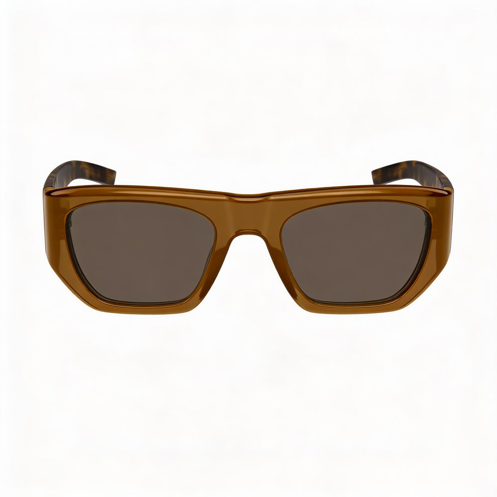 SAINT LAURENT Retro Glam Women's Polarized Brown Havana Frame Black Lenses 52mm