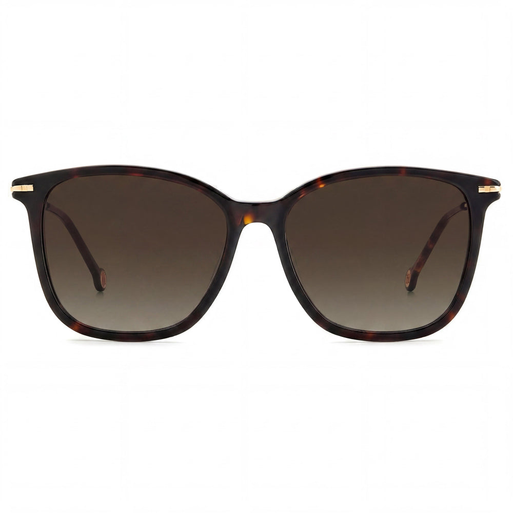 Carolina Herrera Casual Women's Sunglasses, Havana Acetate Frame, Non-Polarized Lenses, UV Protection, 56mm
